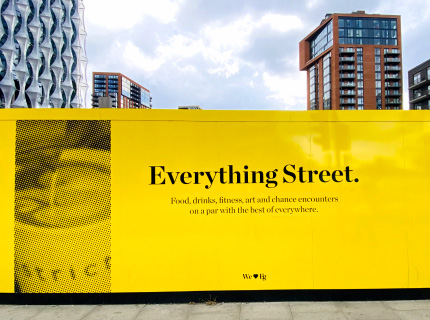 Embassy Gardens hoarding design